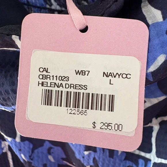 Calypso St. Barth Silk Maxi Dress in a Blue Elephant Print. Size L. New! - Picture 10 of 15